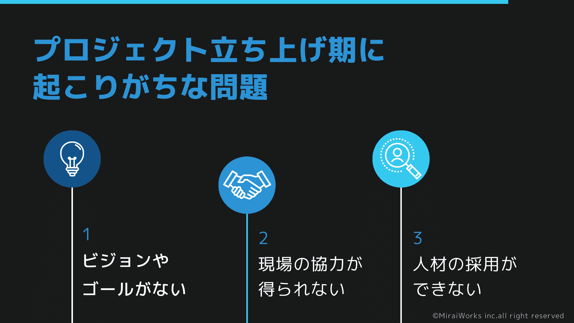 プロジェクト立ち上げ期に起こりがちな問題_みらいワークス