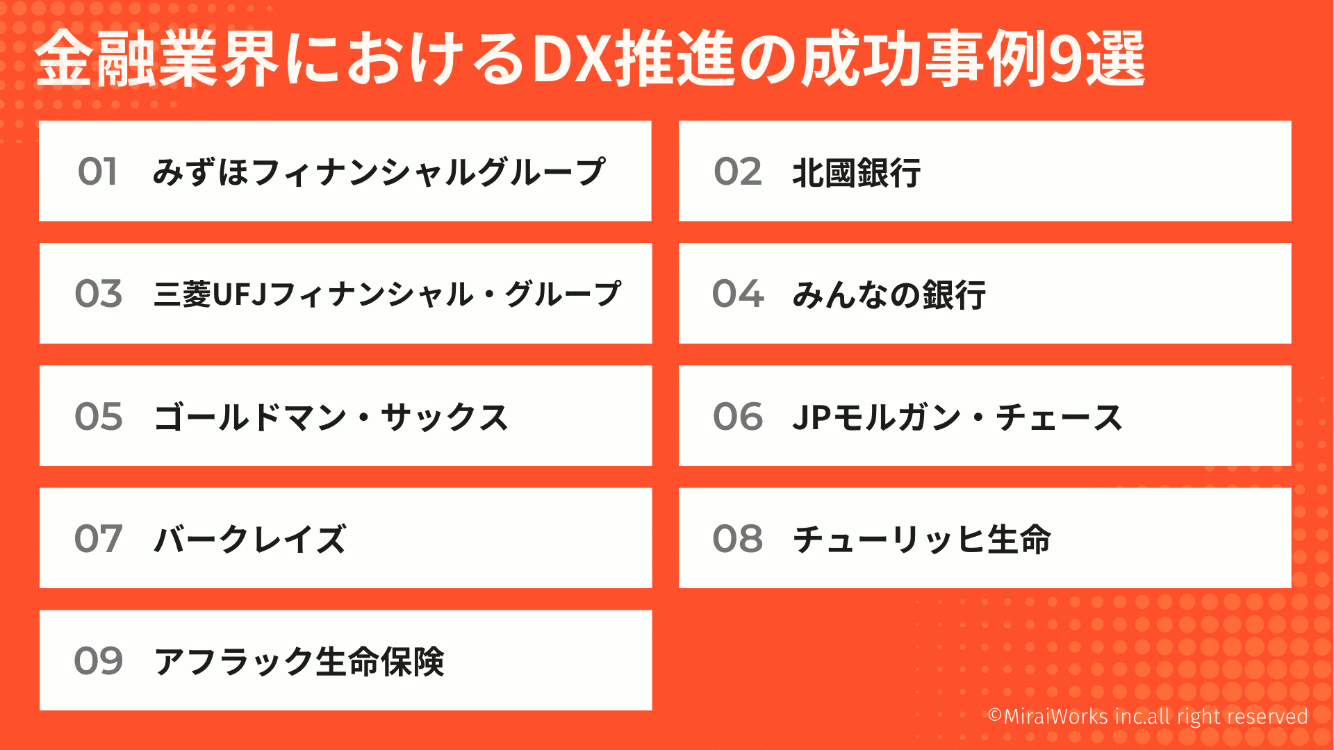 金融業界におけるDX推進の成功事例9選_みらいワークス