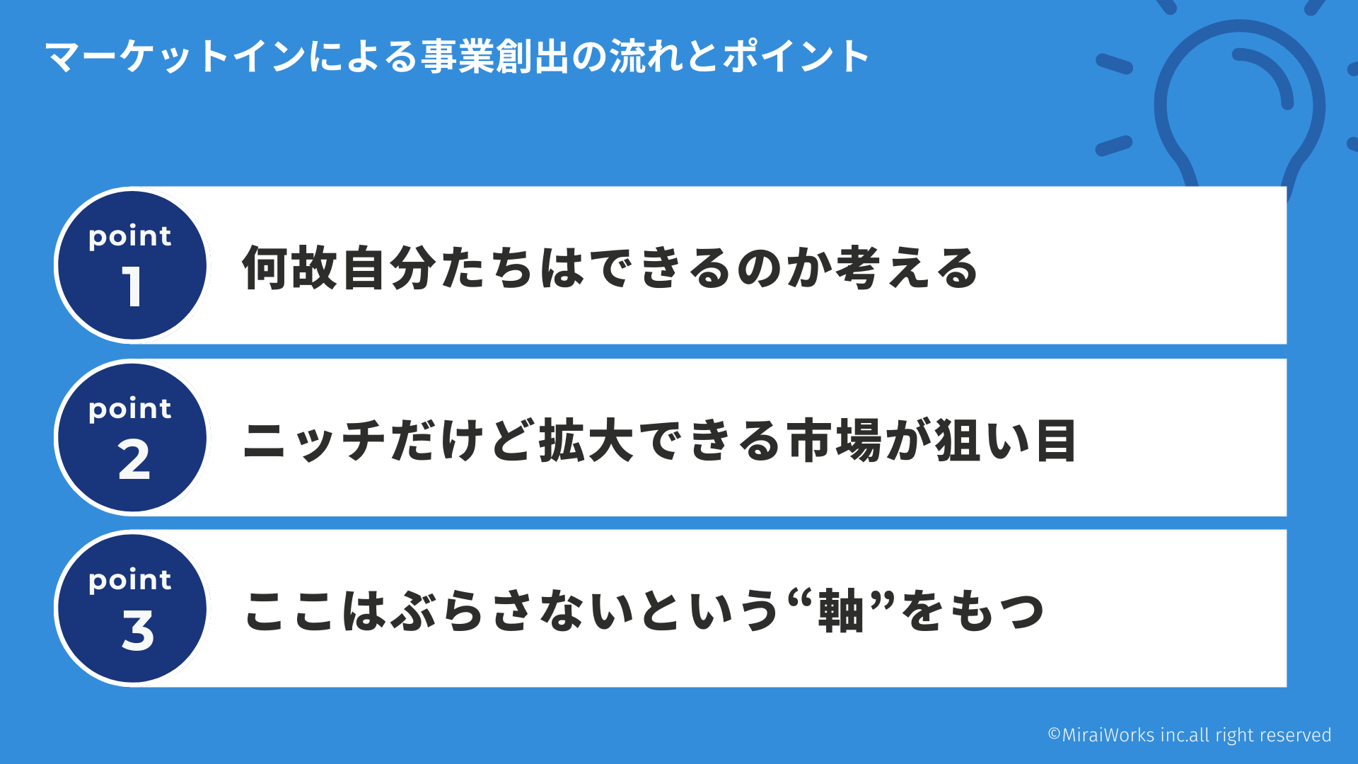 3.マーケットインによる事業創出の流れとポイント_みらいワークス