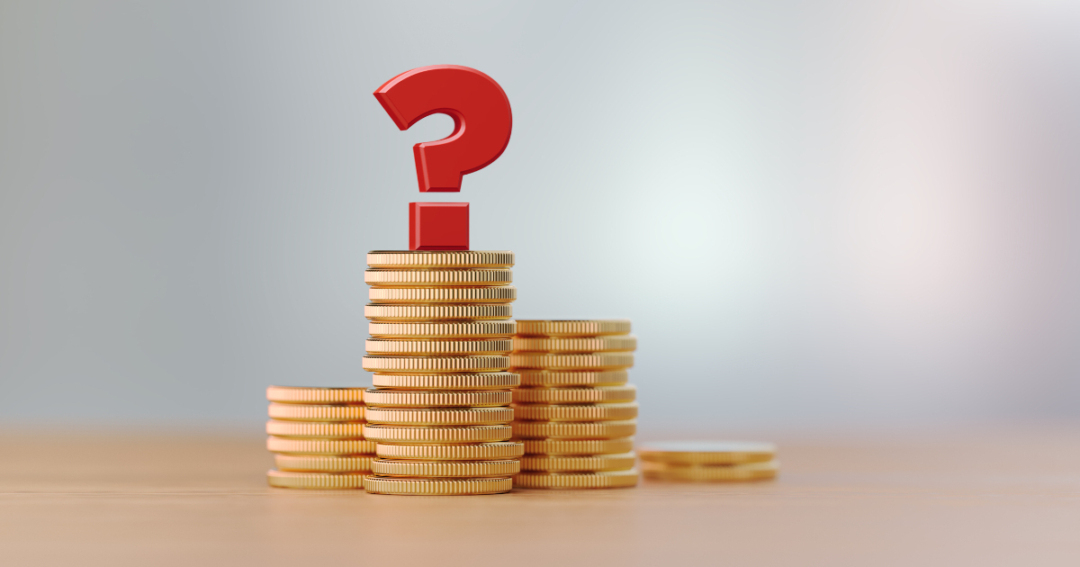 コインの上にのる「？」のマーク