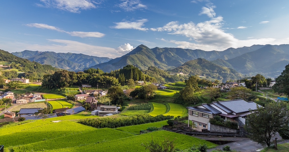 宮崎県の村の風景